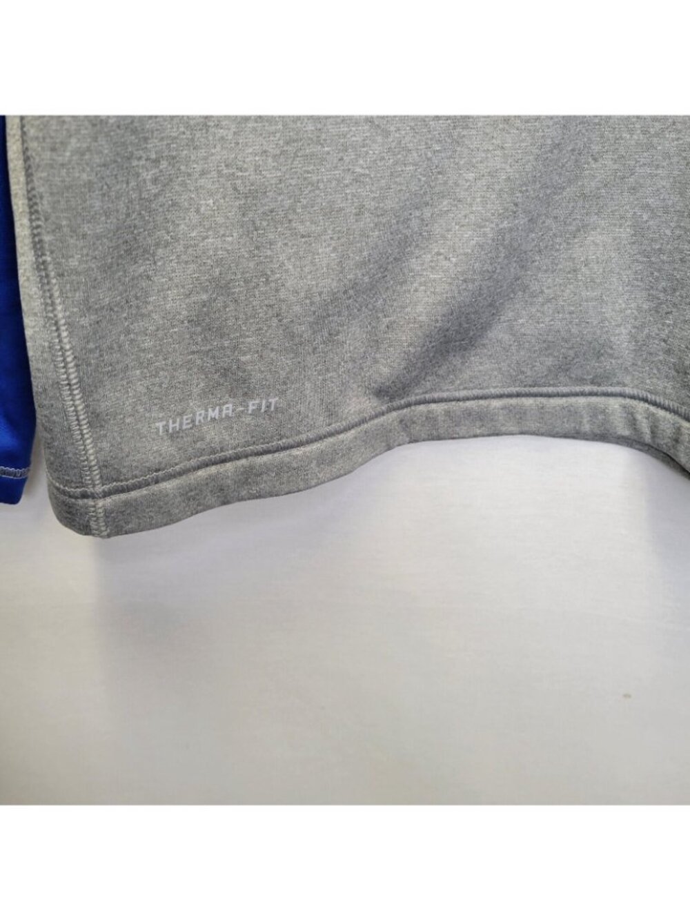 Nike Therma Fit Men's Large Pullover 1/2 Zip Gray Blue - Picture 4 of 6